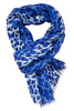 Skønt tørklæde i blå leopard print